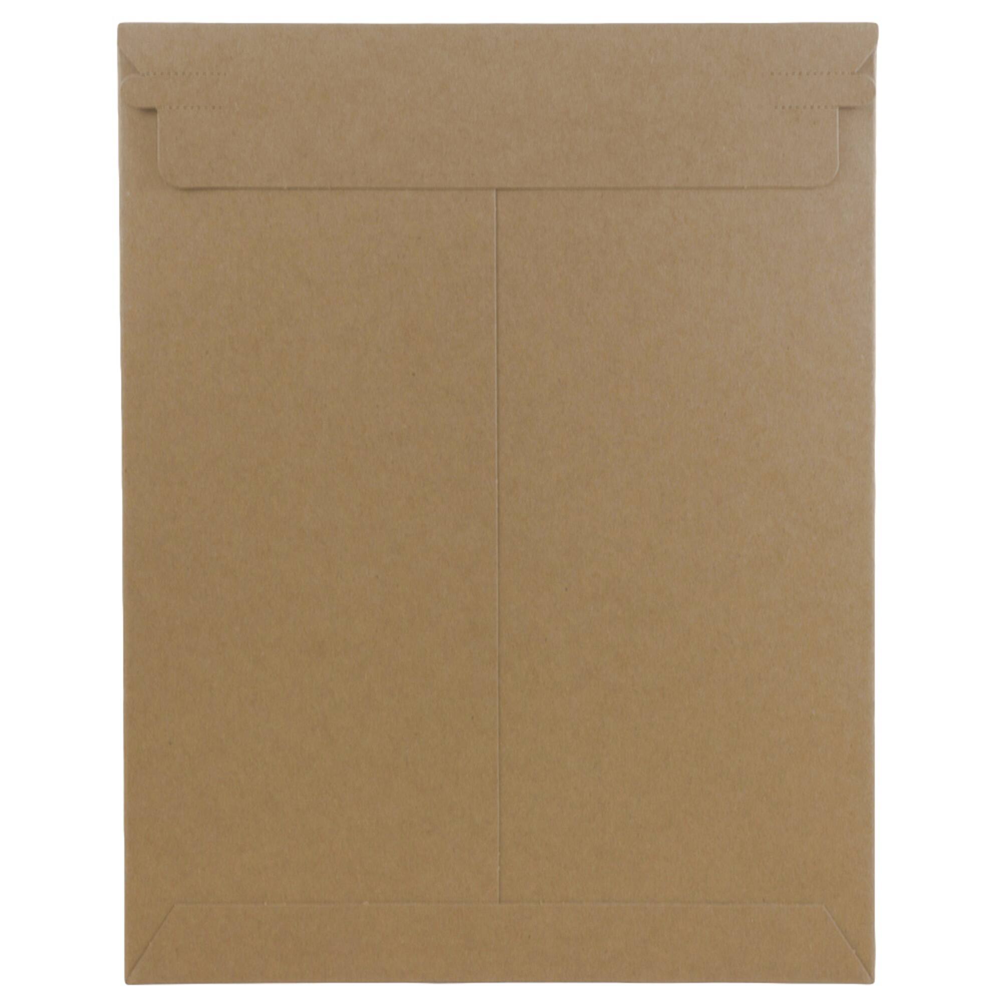 JAM Paper 9" x 11.5" Brown Kraft Flat Photo Mailer Peel & Seal Closure Envelopes, 6ct.